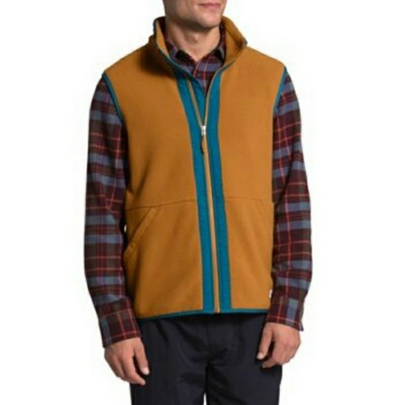 The North Face Men's Carbondale Vest, Medium, Timber Tan/Mallard Blue